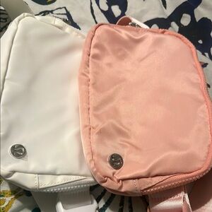 Lululemon White and Pink Crossbody Bags